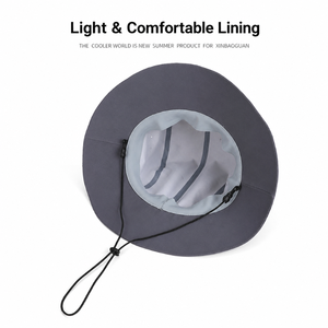Polyester Two Tone Wide Brim Bucket Hat with Eyelet Vent and Chin Cord Lock Sun Hat Outdoor for Women Men Unisex Hiking - Product Image 3