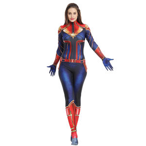 हॉट सेल पार्टी सुपरहीरो 3डी प्रिंटेड हैलोवीन कॉसप्ले जंपसूट नैनोमीटर सेक्सी बॉडीसूट कैप्टन मार्वल पोशाक महिलाओं के लिए - Product Image 2