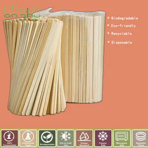 Nuevo estilo agitador de café envuelto individualmente ecológico desechable paquete a granel palo de café de madera de bambú