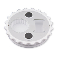 Ouvre-bouteille magnétique blanc à Sublimation, accessoire en métal personnalisé de forme ronde, 10 unités