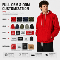 Veste coupe-vent à capuche mi-zippée personnalisée pour homme, en nylon léger, vêtements d'extérieur, fabricant OEM ODM