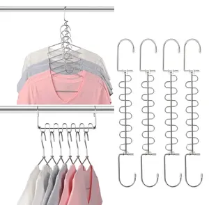 Компактные вешалки, металлический шкаф-органайзер для гардероба, шкаф, организация, система шкафов, Волшебная вешалка