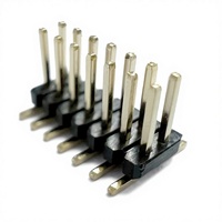 Connecteur mâle double rangée 2*7P 14P à montage en surface, personnalisable, 1,27 mm, contact en cuivre, nylon, angle droit, pour PCB
