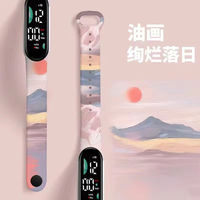 Jam Tangan Digital LED Kartun Fashion Tahan Air Kustomisasi Laris Manis, Layar Sentuh, Gelang Kartun, untuk Pelajar, Anak-anak, Unisex