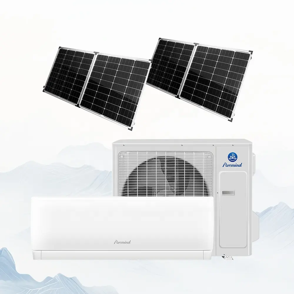 AC DC Hybrid Solar Energy Air Conditioner 1ton 12000Btu for Home Heating Cooling Smart Air-conditioning System Energy Saving