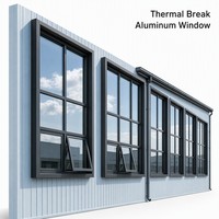 Ventana de Vidrio Templado Insonorizada para Fábrica, Taller, Estructura de Acero, Aislamiento Térmico, Ventana de Aluminio con Puente Térmico Roto