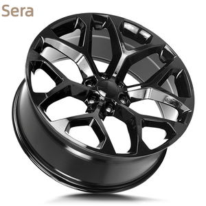 Jantes <span class=keywords><strong>Sera</strong></span> 2026 Black Snowflake 20 22 24 26 28 pouces 6x139.7 pour Silverado 1500 Denali Escal - Product Image 2