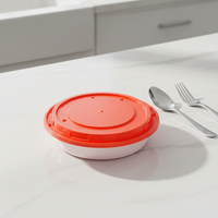 Bol jetable en PP durable, empilable et étanche avec couvercle verrouillable - Plage de température de -18 à 120°C pour soupes, aliments pour bébés et restaurants