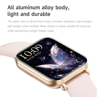 CD03 KM66 montre intelligente en alliage d'aluminium pour femme affichage personnalisé visages boussole surveillance de la santé carré appel téléphonique/message Push