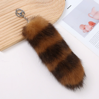 Fourrure Gland En Peluche Porte-clés Artificiel Queue De Renard Homard Fermoir Porte-clés À La Mode Moelleux Queue De Raton Laveur Porte-clés De Voiture