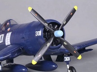 Avion bombardier RC FMS 1400mm F4U Corsair Blue PNP avec moteur brushless 4250 KV540, ESC 70A, flaps et lumières à l'échelle