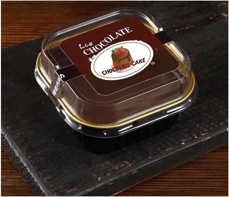 Custom Chocolate Cake Grocery Store Food Labels Waterproof and Self Adhesive Food Packaging Labels,Party Favor Stickers