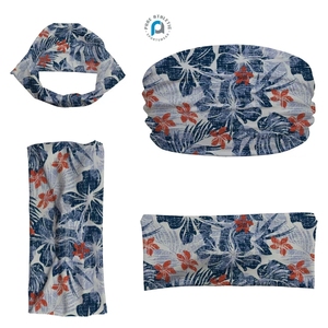 ربطات رأس هاواي رياضية للأماكن الخارجية عصرية مخصصة ، أربطة رأس نسائية عالية المرونة ، أربطة رأس من الإسبانديكس الاستوائية المزهرة - Product Image 4