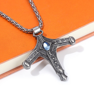 Collana a forma di sangue distintivo cacciatore di spada Gehrman croce editto collane pendenti per donne uomini accessori gioielli regali - Product Image 5