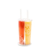 Gobelet créatif à double compartiment 500-700 ml, réutilisable, sans BPA, pour thé au lait, avec logo personnalisé, vente en gros