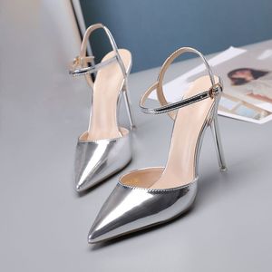 Sandales à bout fin taille unique Baotou pour femmes, sandales à talons hauts à bout pointu pour femmes, printemps été - Product Image 5