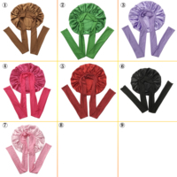 Vente en gros de bonnets de cheveux tressés longs et larges avec logo de luxe et de bonnets en satin de soie avec écharpe à nouer