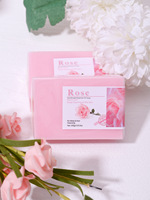 Jabón hecho a mano de aceite esencial de Rosa natural 100%, jabón de Perfume hidratante de etiqueta privada