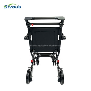 Nouveau produit : fauteuil roulant manuel léger en aluminium, portable, avec impression par transfert de fibre de carbone, pour personnes handicapées - Product Image 3