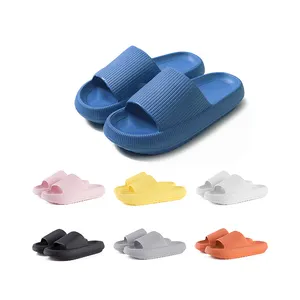 Sandal kamar mandi, sandal dalam ruangan Platform tebal Cloud Sootheze Flip flop anti selip wanita ringan EVA untuk pria