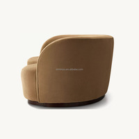 Hot Sale Zeitgenössisches 3-Sitzer Schnitts ofa Mond förmiges gebogenes Design in Schokoladen farbe für Wohnzimmer & Lounge