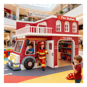 Juegos suaves personalizados Sim City Role Play House Game <span class=keywords><strong>Room</strong></span> Kids Indoor Playground Equipment Birthday Party Center Game Station Town - Product Image 5