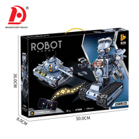 Set de Construcción de Tanque Robótico 2 en 1 con Control Remoto y App, Juguete Educativo STEM Transformable, Regalo de Ensamblaje