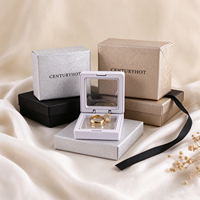 Boîte à bijoux de couleur unie avec fenêtre transparente, boîte de rangement pour bijoux de style tiroir, boîte cadeau élégante, adaptée aux amateurs de bijoux