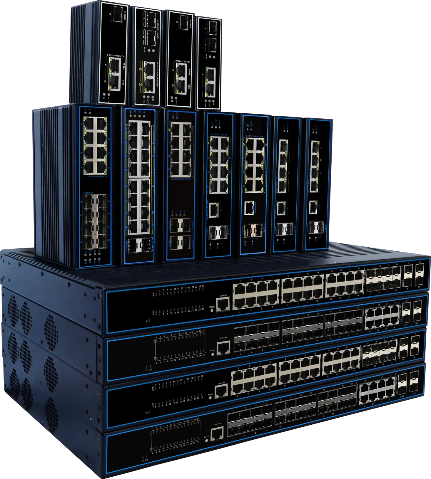 Chất lượng tốt nhất nhà máy OEM/ODM 28 Cổng không được quản lý PoE chuyển đổi Mạng Công Nghiệp khuôn viên trung tâm dữ liệu Ethernet truy cập chuyển đổi