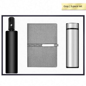 Luxury Oem Magnetic Diary <b>Notebook</b> <b>Set</b> With Vacuum Cup and Auto Umbrella High-End Business Gift for Employees or Guests - Product Image 5