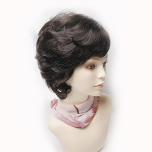 Perruque Bob Courte Ondulée Premium WIGTS en Cheveux Humains, Faite à la Main, 6 Pouces, Noir Naturel et Brun, Extension de Cheveux Réaliste - Product Image 2