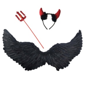 Costume d'ailes d'<span class=keywords><strong>ange</strong></span> en plumes pour filles <span class=keywords><strong>et</strong></span> adultes - Accessoires de mariage, <span class=keywords><strong>déguisement</strong></span>, performance, jeu parent-enfant - Product Image 5