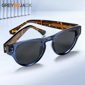 Lunettes de soleil Greyjack, monture Tr90, polarisées UV400, unisexe, type 3, verres TAC, couleur bleu écaille - Product Image 3