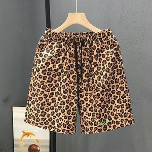 Pantalones Cortos de Verano para Hombre con Estampado de Leopardo, de Seda Helada de Secado Rápido, Ajuste Holgado, Transpirables, Mezcla de Algodón y Satén, de Cinco Puntos - Product Image 3