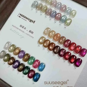 High Quality 24-Color UV <b>Nail</b> Art Cat's Eye <b>Gel</b> Polish <b>Set</b> Display Board 15ml Volume Free Salons Customizable Logo <b>Nail</b> Polish - Product Image 2