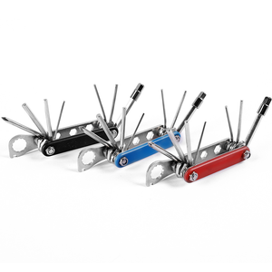 <span class=keywords><strong>Kit</strong></span> d'outils de réparation de vélo multifonction 13 en 1, outil d'entretien de vélo pliant portable en acier pour le cyclisme - Product Image 5