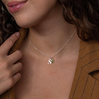 Collier EManco en argent avec chaîne câblée, pendentif lettre S émeraude verte, bijou tendance pour anniversaire, vacances, festival, cadeau