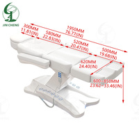 Table de beauté portable et pliable en PU Jincheng, fauteuil de beauté électrique à 4 moteurs avec cadre en plastique pour salon de coiffure