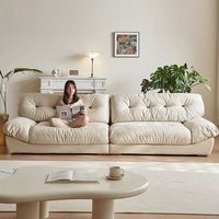 Canapé Nuage Minimaliste 2025 – Canapé Modulable Créatif en Velours et Duvet pour Salon Moderne, Idéal Villa