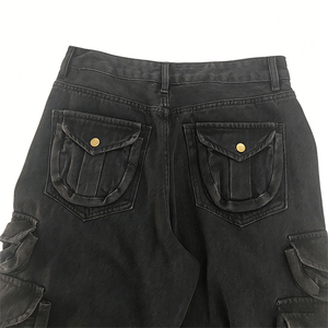 <span class=keywords><strong>Pantalones</strong></span> Cargo <span class=keywords><strong>de</strong></span> Mezclilla Personalizados <span class=keywords><strong>de</strong></span> Diseñador, <span class=keywords><strong>Pantalones</strong></span> Anchos <span class=keywords><strong>de</strong></span> Estilo Urbano Americano <span class=keywords><strong>para</strong></span> Hombre y <span class=keywords><strong>Mujer</strong></span>, <span class=keywords><strong>Pantalones</strong></span> Cargo con Múltiples Bolsillos - Product Image 5