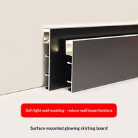 Plinthe décorative murale intérieure en alliage d'aluminium avec éclairage LED intégré pour la décoration de maisons, hôtels et villas