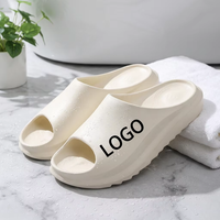 Claquettes de plage imperméables BreezeStep avec logo personnalisé, pour homme, décontractées, en EVA, à semelle épaisse, pour l'intérieur et l'extérieur, avec dessus en mousse