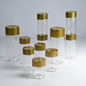 ขวดพลาสติก PET ใสทรงกระบอกขนาด 330 มล. 340 มล. เกรดอาหาร สำหรับบรรจุภัณฑ์เครื่องสำอางหรูหรา ฝาเกลียว  ภาชนะเก็บของ - Product Image 4