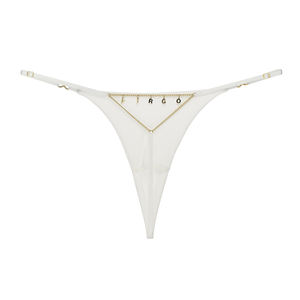 Logo du zodiaque personnalisé grande taille sous-vêtements pour femmes Lingerie Sexy string G culotte string avec chaîne pendentif lettres - Product Image 5