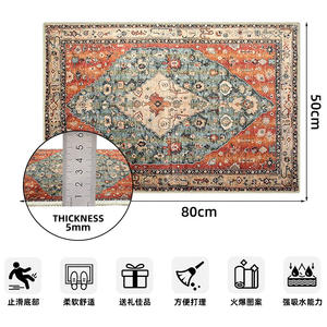 พรมเช็ดเท้าโดฟ รูปทรงสี่เหลี่ยมผืนผ้า ลายเหรียญมีเดลลิออน ซักเครื่องได้ กันลื่น สำหรับทางเข้าบ้าน สไตล์ยุโรปหรูหราเบาๆ - Product Image 3