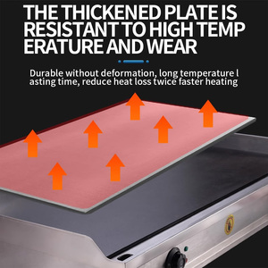 Grill a Gas stile estensione commerciale tre Gas Grill piatto Hotel ristorante attrezzature da cucina - Product Image 3