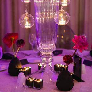 शादी समारोह की सजावट के लिए कारखाने की कीमत पर लंबे शंकु साफ कांच का फूल ves। - Product Image 4