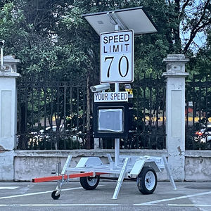 مقطورة صغيرة محقق عرض رسالة صغيرة بلونين رادار السرعة المحمول في الهواء الطلق - Product Image 5