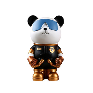 Sky Panda Resin Ornament Astronaut Panda Desk Decor Living Room Gift Contemporary Design Single Piece Package - Product Image 5