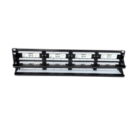 Panel Patch RJ45 UTP CNKL CAT6 19-Inch 2U 48Port dengan Rak Kabel untuk Sistem Kabel Jaringan
